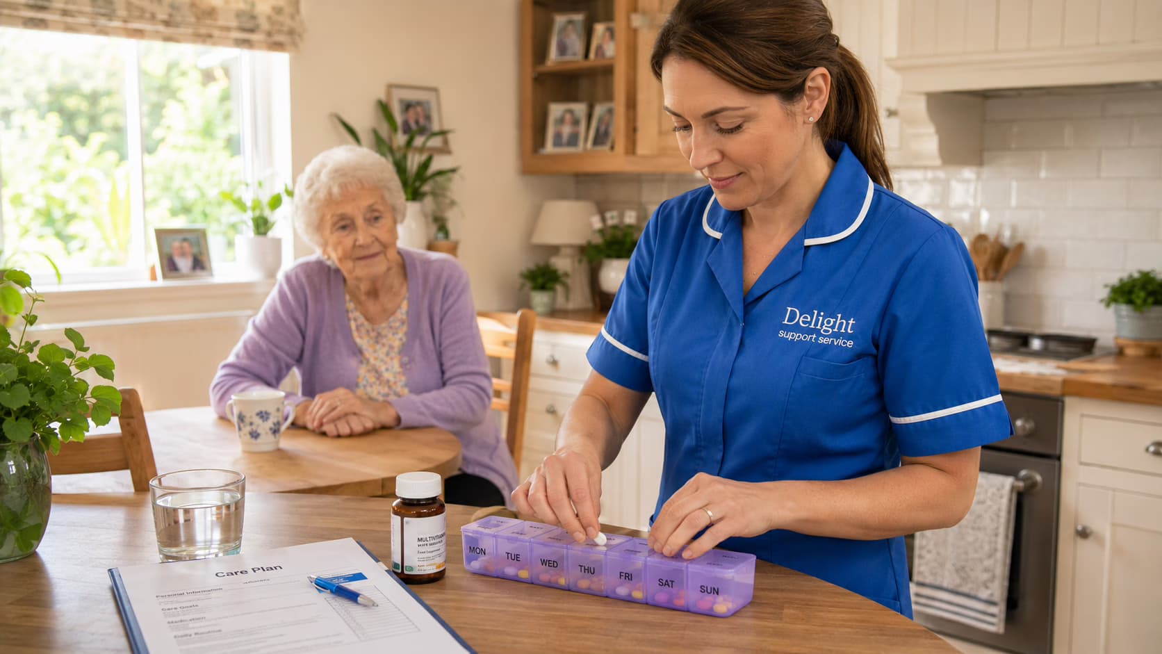 Illustration for article: Can Home Care Workers Administer Medication in England?